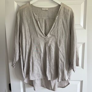 CP Shades 100% Linen Tunic Top